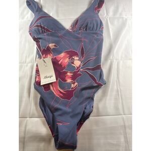 Maaji Swimsuit Large One Piece Purple And Pink Floral NWT  Sz:S